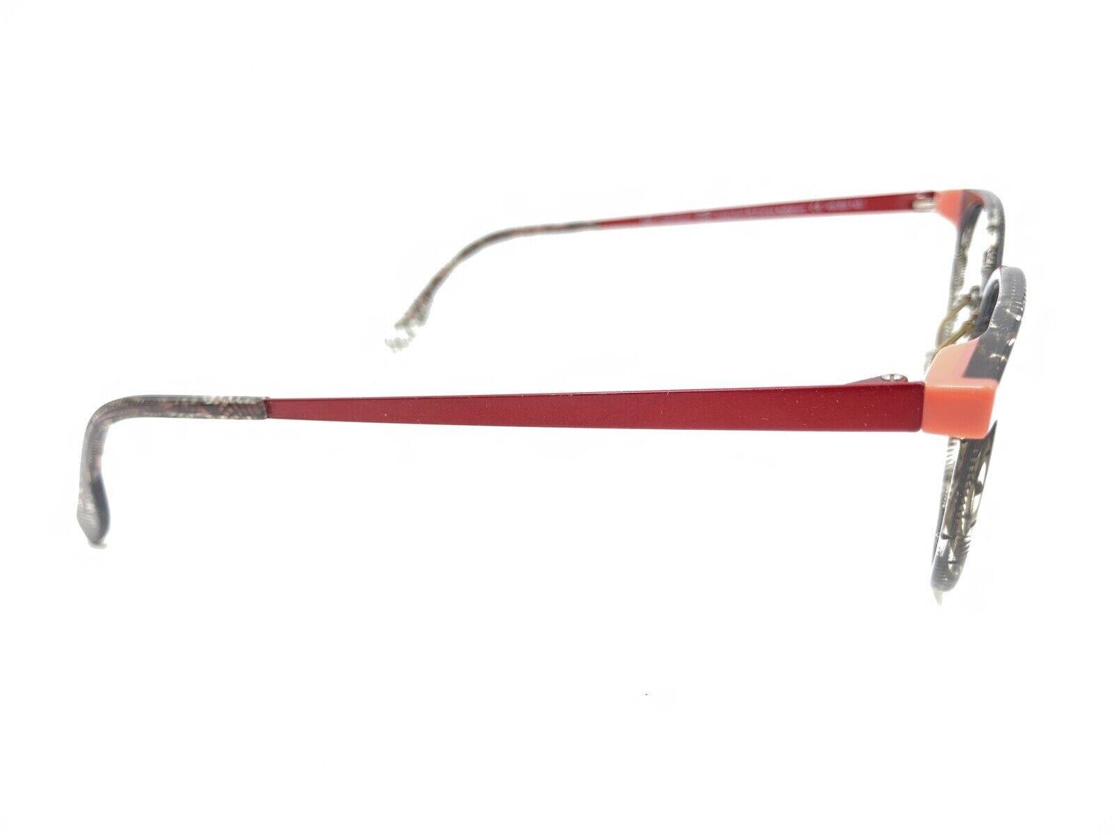 Matttew Beaufort 820 Black Clear Red Round Eyeglasses Frames  display picture 1