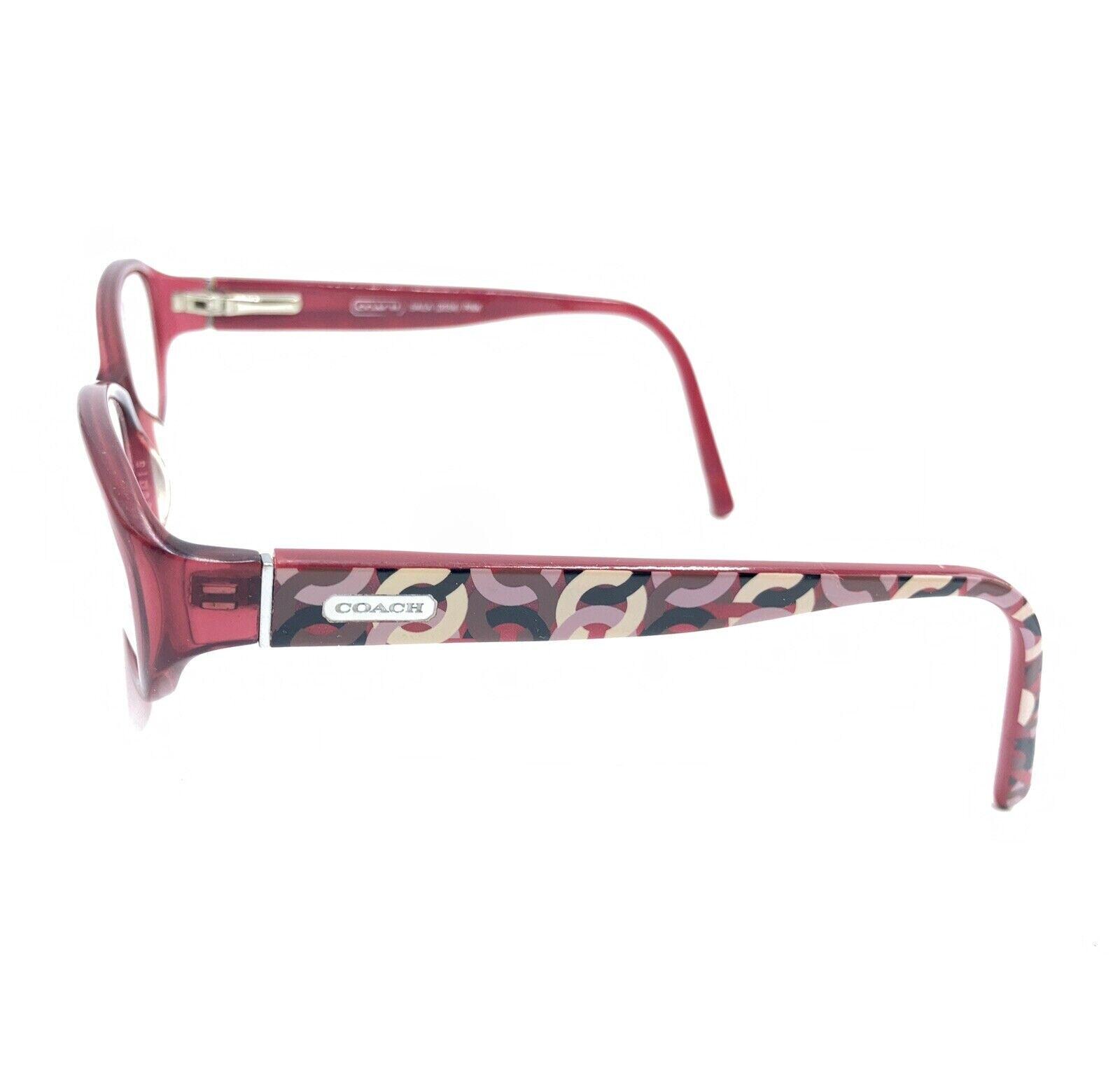 Coach Baila 2034 Pink Women\'s Eyeglasses 48-15 135 Full Rim Oval FRAMES ONLy Coach HC Baila 2034 PINK 50-15–135 Plastic Full Rim  main image 4