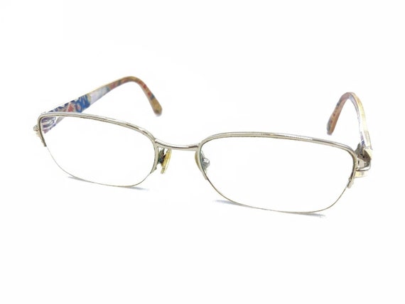 Prada Gold Beige Half Rim Eyeglasses Frames 53-18… - image 8