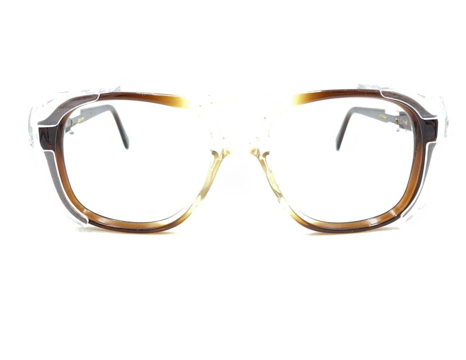 Vintage AO Eyeglasses Frame American Optical Safety Dark Brown Glasses Wrap Styl AMERICAN OPTICAL VINTAGE BROWLINE AO 1/10-12KGF EYEGLASSES  main image 3