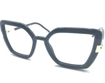 Made in Italy! Prada SPR09S 1AB-0A7 Sunglasses 54/20 140 Prada SPR 09W 1AB-0A7 Solid Black Sunglasses Frames 54-20  main image 3