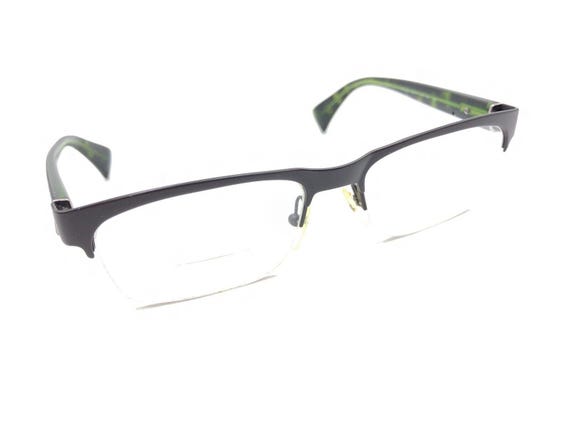 Prada VPR 67P LAH-1O1 Matte Brown Green Half Eyeglasses