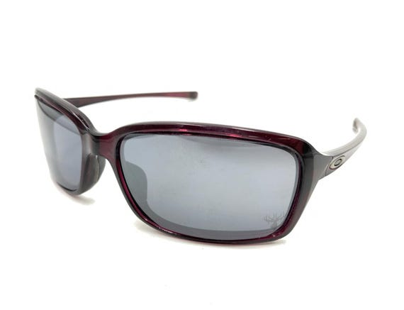 Oakley Translucent Purple Rectangle Wrap Sunglass… - image 8