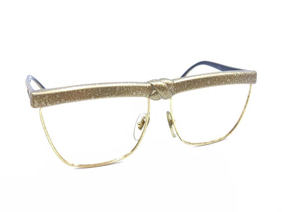 Laura Biagiotti Vintage P35 Gold Square Sunglasses Frames 