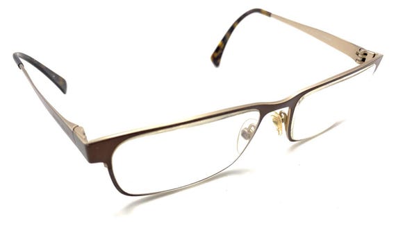 Giorgio Armani Titanium Matte Gray Rectangle Eyeglasses Frames 54-16 140 Italy