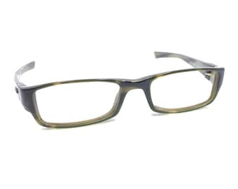 Oakley Gasket Brown Tortoise Green Rectangle Eyeglasses Frames 53-19 136 Fashion