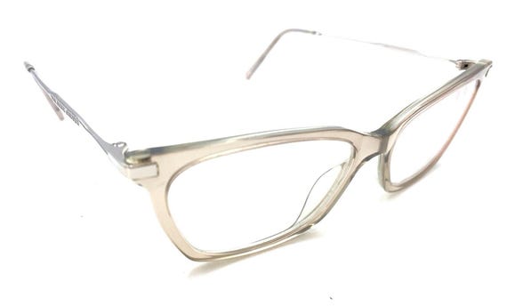 Marc Jacobs Clear Translucent Silver Rectangle Ey… - image 1