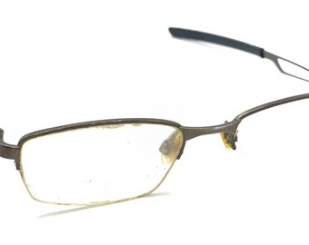 Oakley Half Track OX3137-0254A Brown Metal Half Rim Eyeglasses Frames 50-18 140