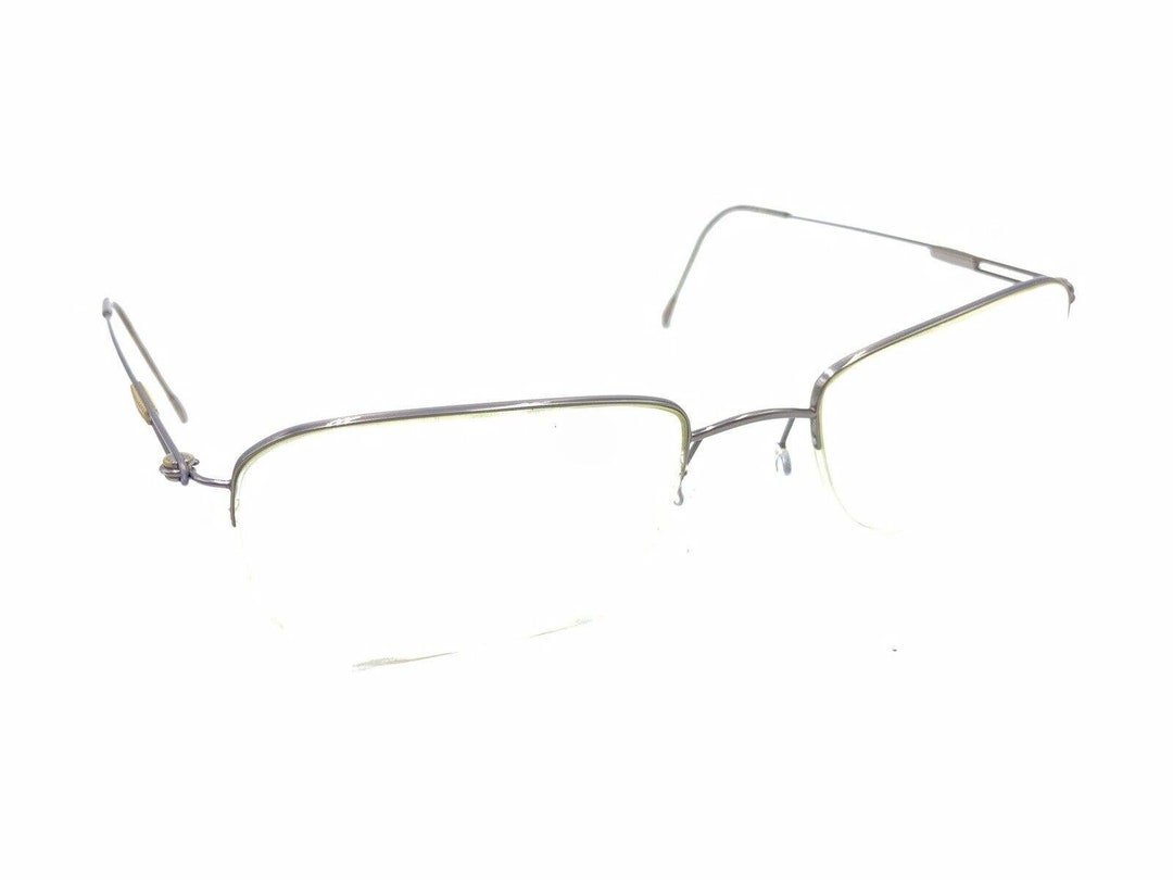 Silhouette 7584 40 6053 Titanium Light Brown Half Eyeglasses Etsy