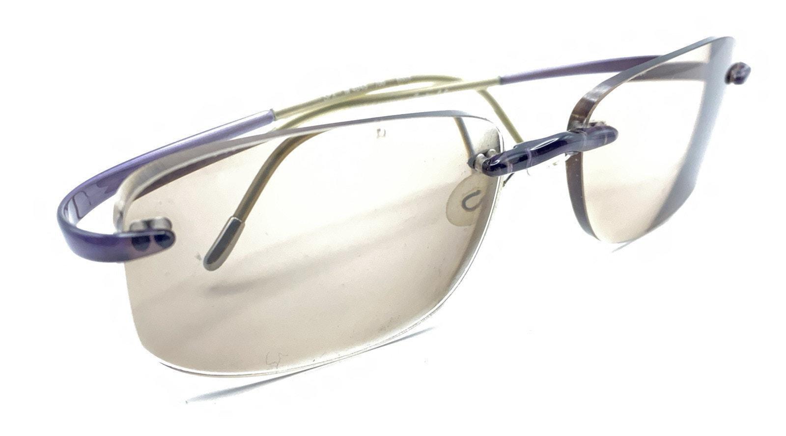 Silhouette SPX M 4048 00 6089 Rimless Gray Purple Eyeglasses  display picture 1