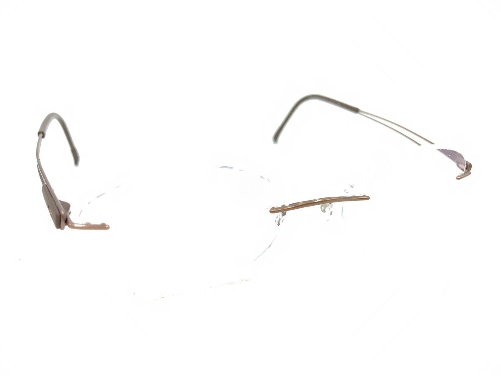 Silhouette 7661 40 6058 Titanium Brown Rimless Eyeglasses  display picture 3