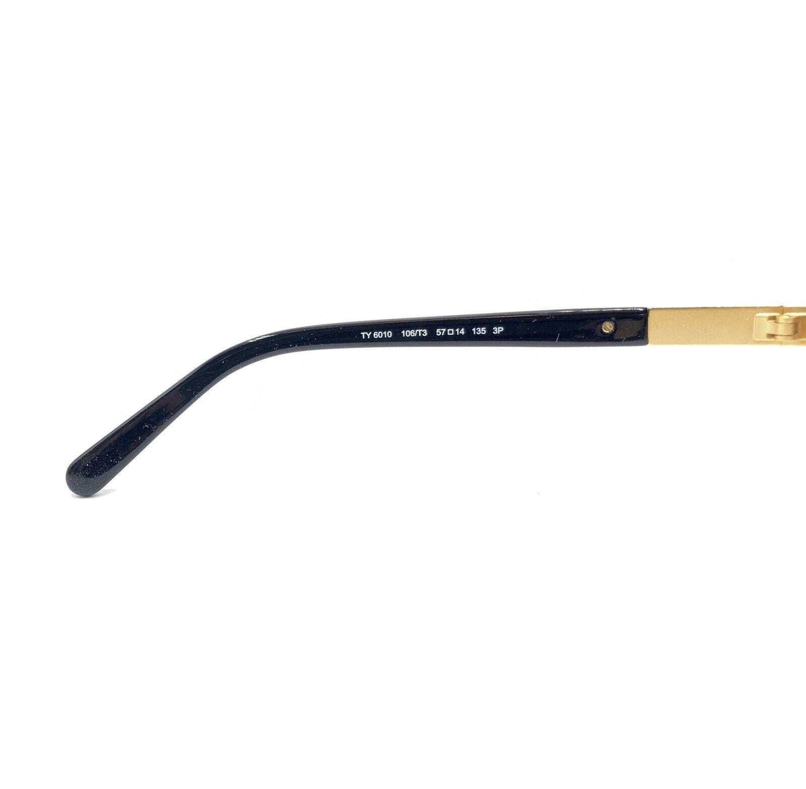 Tory Burch TY6010 106/T3 Aviator Gold Black Sunglasses  display picture 3