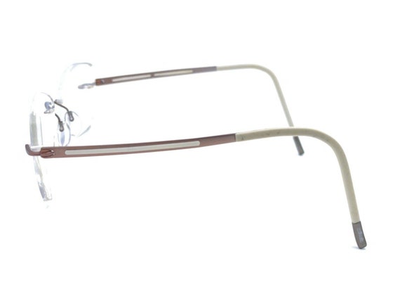 Silhouette 5263 40 6063 Brown Rimless Eyeglasses … - image 7