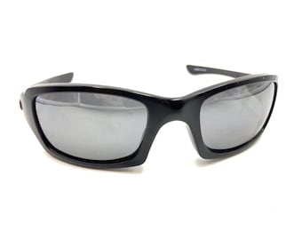 Oakley Fives Squared (4+1)2 OO9238-03 Black Wrap Sunglasses Gray Lens 54-20 133