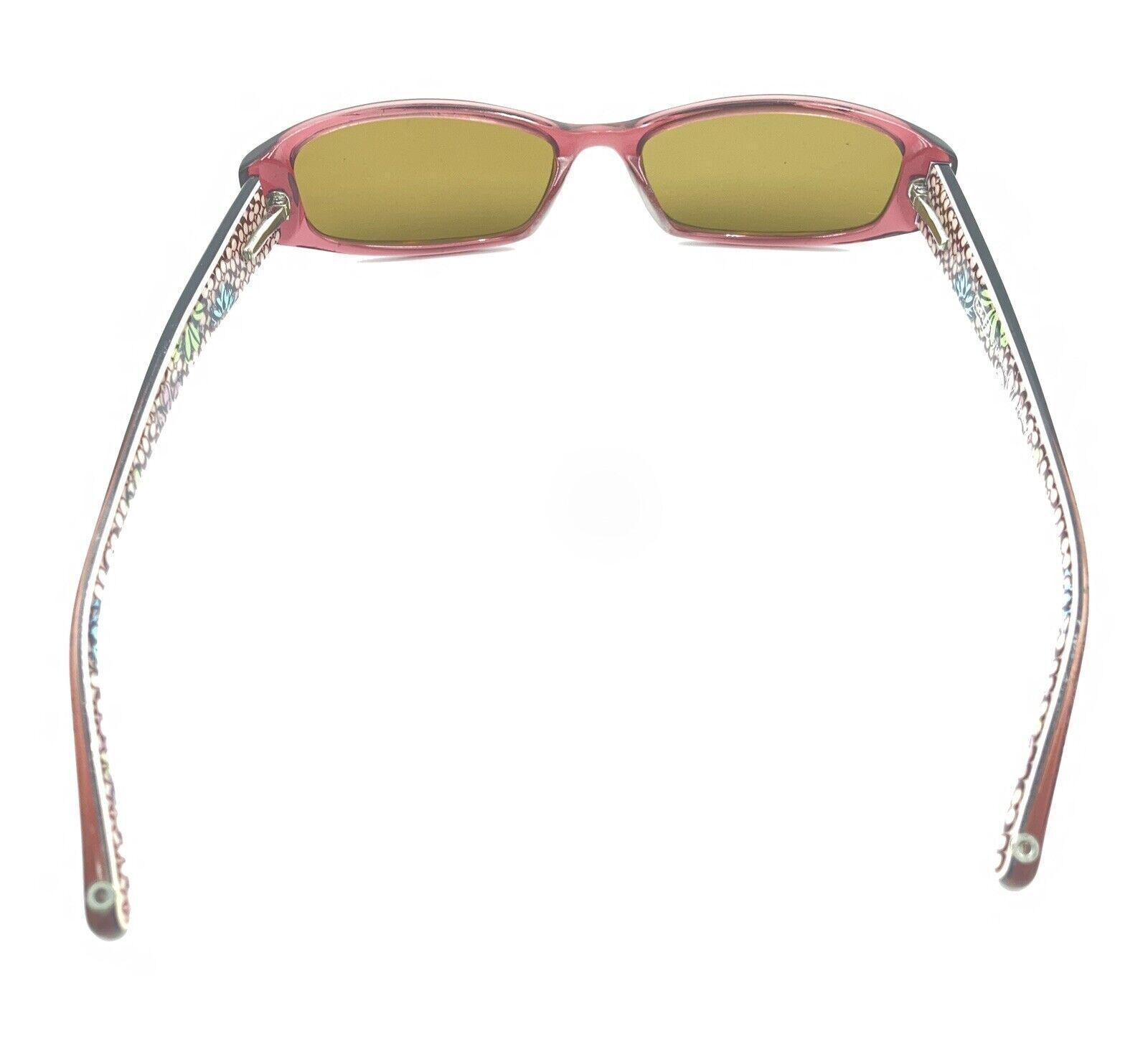 Coach Stephanie 557 Burgundy Pink Rectangular Eyeglasses 