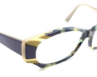 Jean Lafont Rendezvous 4031 Purple Tan Clear Cat Eye Eyeglasses Frames 53-15 138