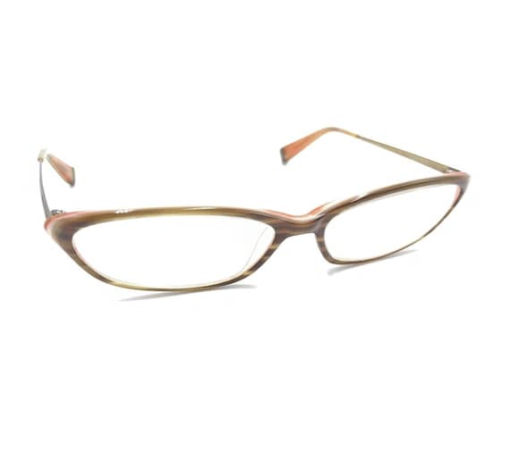 Oliver Peoples Trudi OTPI Brown Pink Oval Eyeglas… - image 1