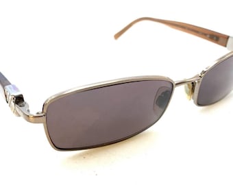 Burberry Gray Brown Rectangle Eyeglasses Frames 53-16 135 Italy Designer Women