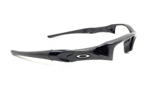 Oakley Flak Black Half Rim Wrap Sunglasses Frames… - image 4