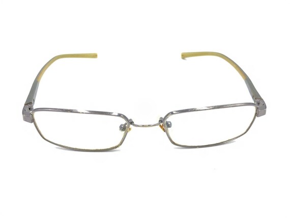 Nike Silver Gray Slim Rectangle Eyeglasses Frames… - image 2