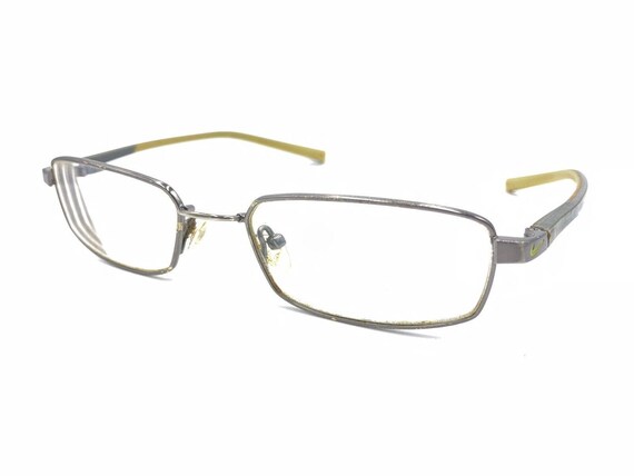 Nike Silver Gray Slim Rectangle Eyeglasses Frames… - image 8