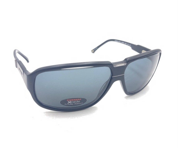 Carrera 7021/S 807PRH Satin Black Wrap Sunglasses… - image 1