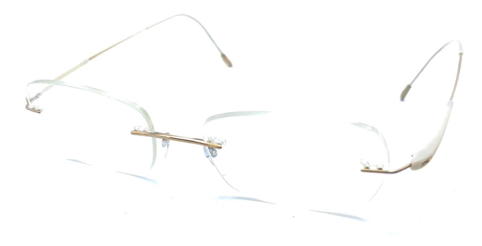 Silhouette M7374 6053 Rimless Eyeglass Frames Gold 19-35-135 Austria Authentic Silhouette M7374 /20 V6054 Brown Gold Rimless Eyeglasses  main image 3