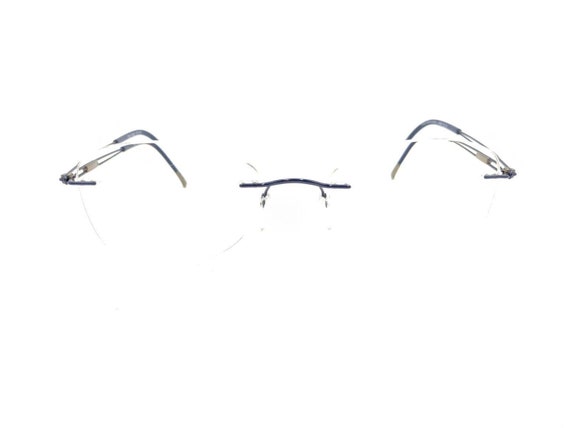 Silhouette 5521 70 4540 Titanium Blue Rimless Eye… - image 6