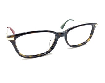 Gucci GG0112OA 002 Tortoise Brown Gold Eyeglasses Frames 53-16 145 Japan Women