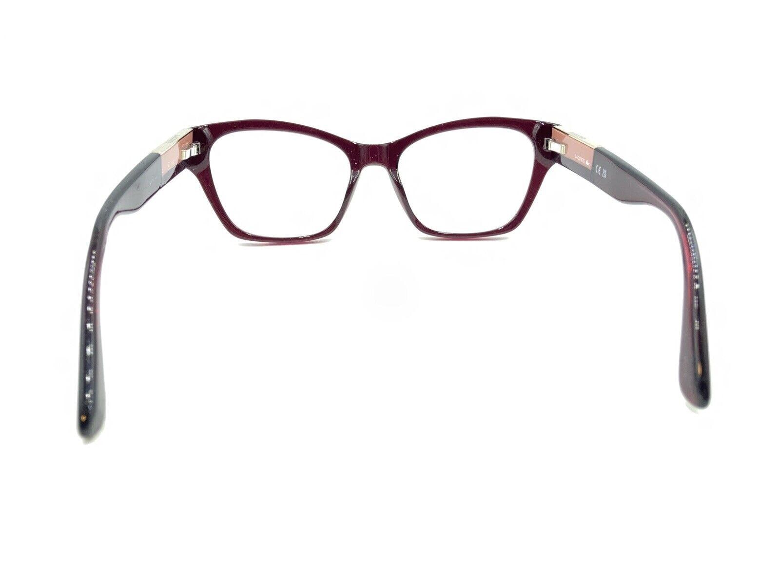 New Lacoste L-2919 603 Dark Red Eyeglasses 54/17/140 Lacoste L2919 603 Dark Red Cat Eye Eyeglasses Frames 54-17  main image 2