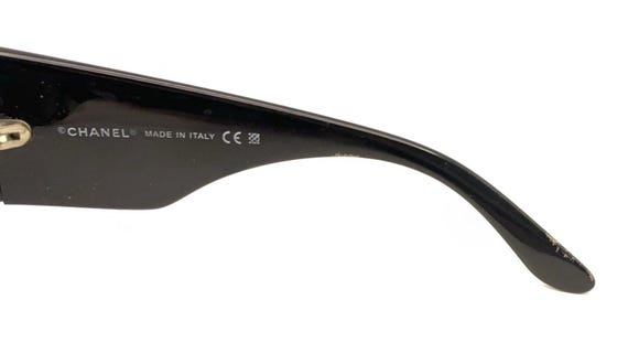 Chanel 5080-B C.501/8 Black Oversized Wrap Sunglasses Frames 64-16