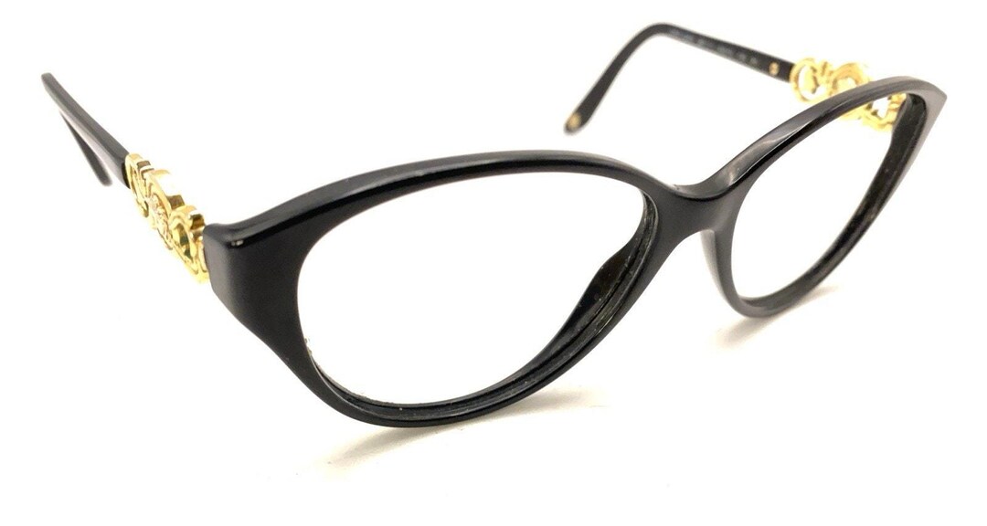 Versace MOD. 4245 G1/11 Black Gold Cat Eye Eyeglasses Frames  display picture 3
