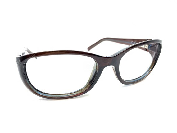 Maui Jim Dark Brown Blue Rectangle Sunglasses Frames 135  display picture 1