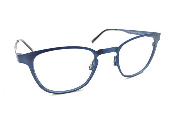 Kliik 545 221 Matte Blue Square Eyeglasses Frames… - image 1