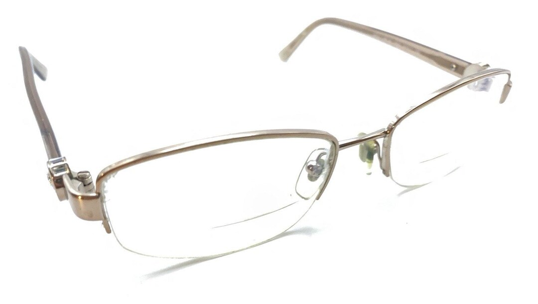 Versace Eyeglass MOD 1187‑B 1052 Brown/Gold – 51‑17‑135 Used (Damaged Case) VERSACE MOD 1187-B 1052 Eyeglasses Brown/Beige/Clear 53-17  main image 2