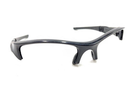 Oakley Flak Black Half Rim Wrap Sunglasses Frames… - image 1