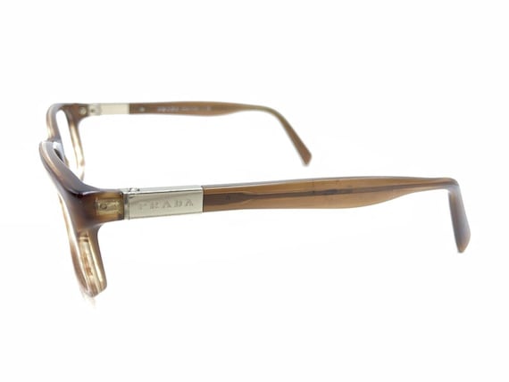 Prada Translucent Brown Rectangle Eyeglasses Fram… - image 7