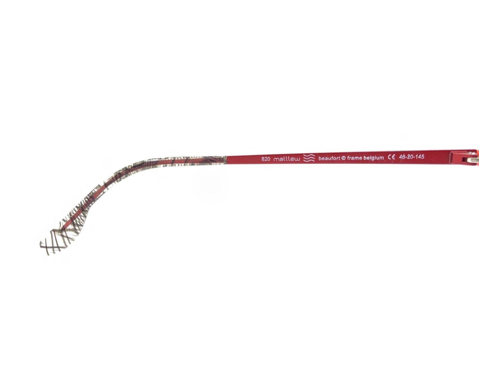 MATTTEW KORO EYEGLASSES FRAMES MADE IN FRANCE BLACK RED METAL 46-20-145 UNISEX Carrera CARRERA 8847/SE Matte Black Red 54/18/145 men  main image 2