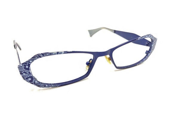 Jean Lafont Escapade 367 Blue Metal Eyeglasses Fr… - image 1