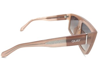 Quay Australia Sunglasses Womens Brown Get In Line Oversized Square Gradient Quay Get in Line Brown Silver Square Oversized Sunglasses  main image 2