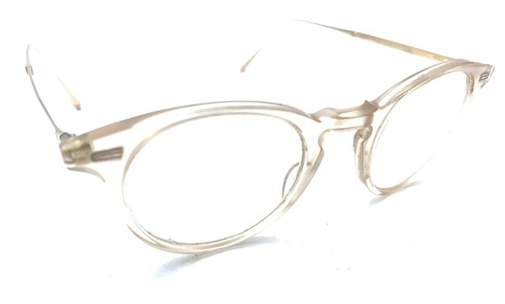 Matsuda Clear Translucent Gold Round Eyeglasses F… - image 1