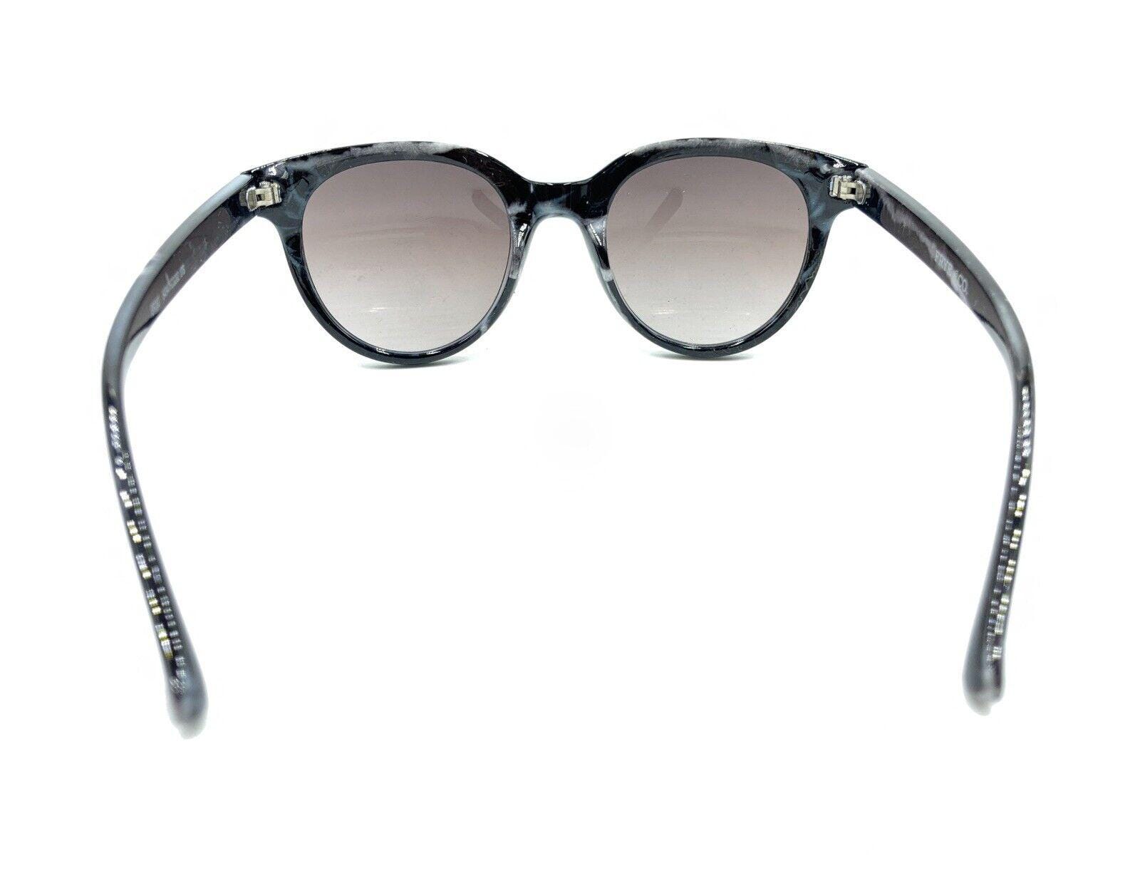 Frye and Co SR0921 Black White Marble Sunglasses Gray Lens 