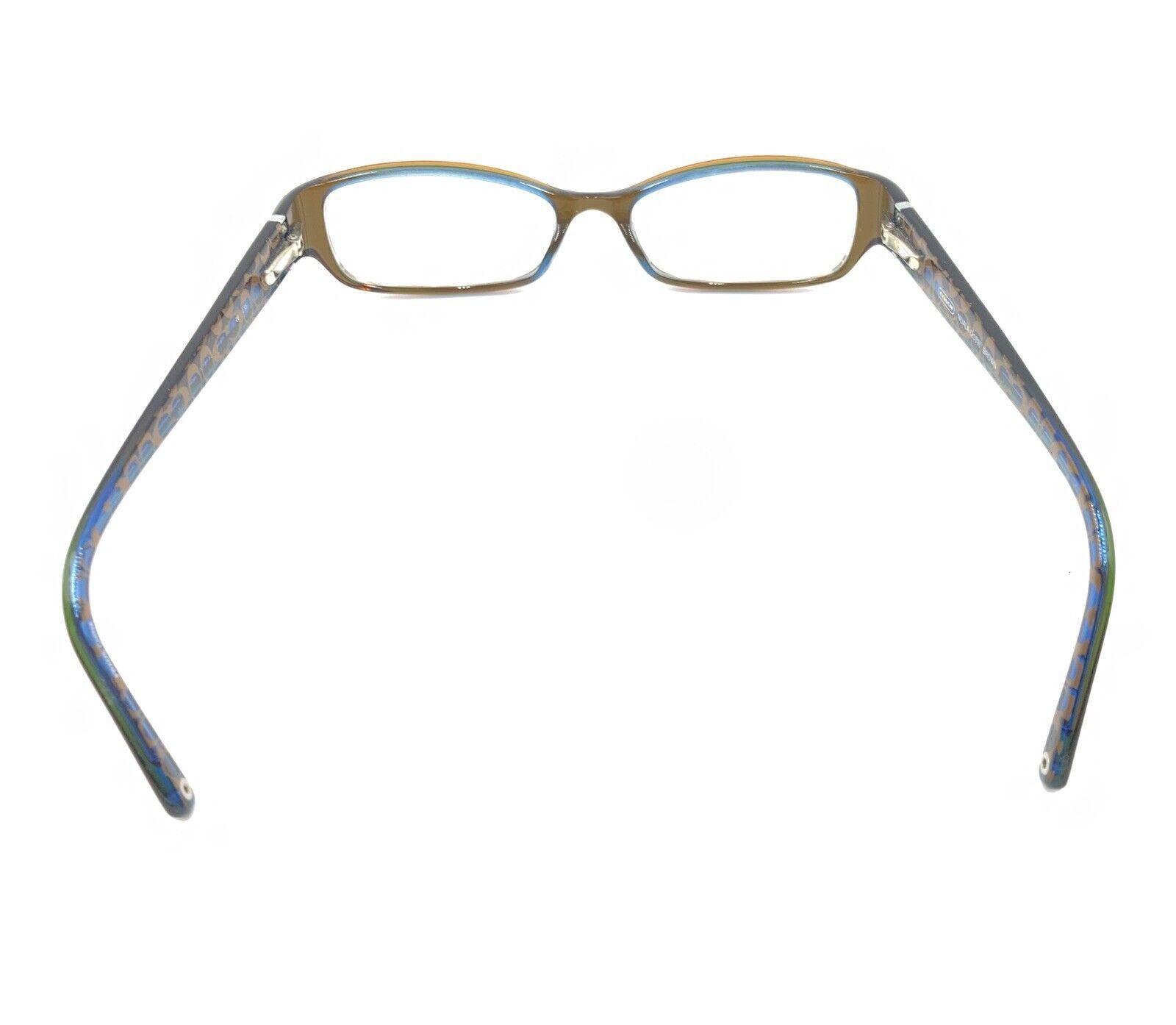Coach Nuala 2019 Brown Blue Rectangular Eyeglasses Frames 50 