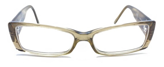 Versace Mod Translucent Brown Rectangle Eyeglasse… - image 2