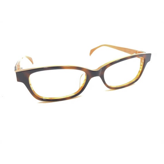 Kio Yamato KP-125U 02 Tortoise Brown Orange Eyeglasses Frames 49-16 134 Japan