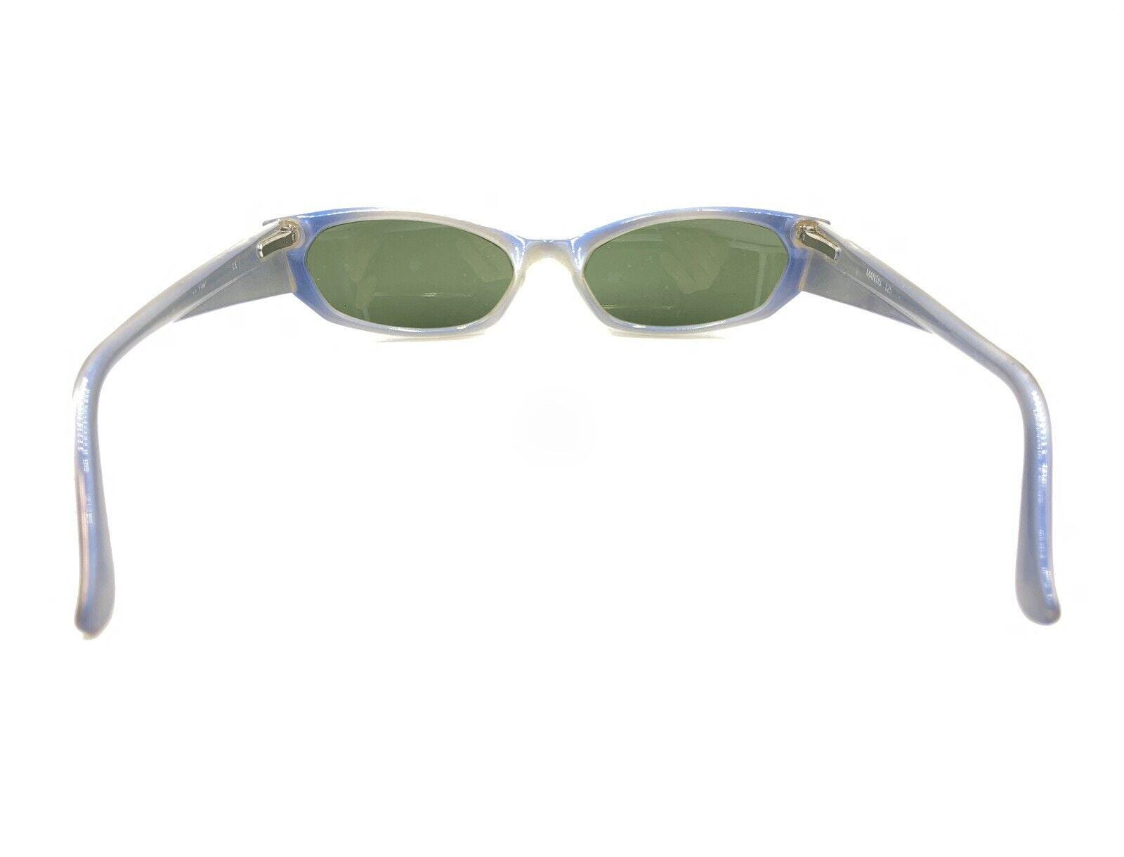 Arnette Vintage Mantis Blue Oval Sunglasses Green Lens 140