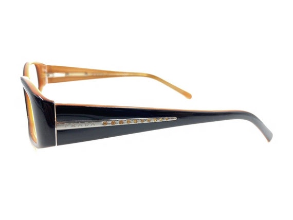 Prada VPR 10H 2BX-1O1 Black Silver Orange Eyeglas… - image 7