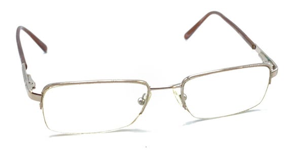 Versace Mod. 1066 Gold Brown Half Rim Eyeglasses Frames 50  display picture 1