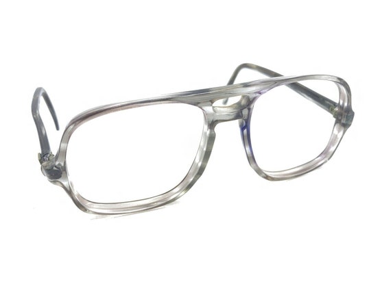 Liberty Vintage Translucent Gray Square Eyeglasse… - image 1