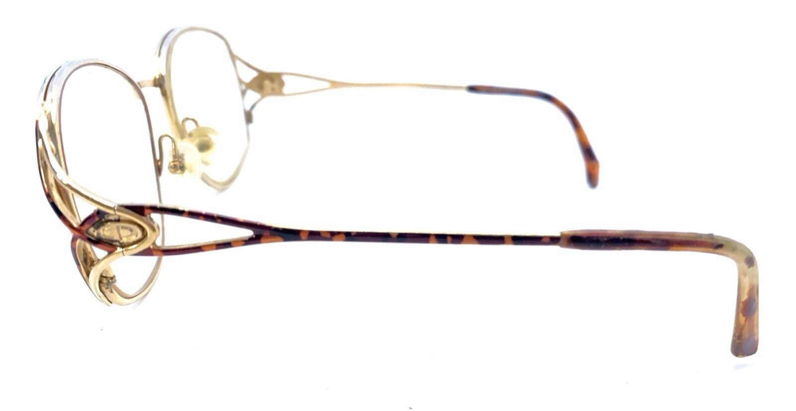Christian Dior Vintage Eyeglasses Gold Frame 2799 41 57-14 Tortoise H5757 Christian Dior 2799 41 Vintage Gold Round Metal Eyeglasses  main image 3